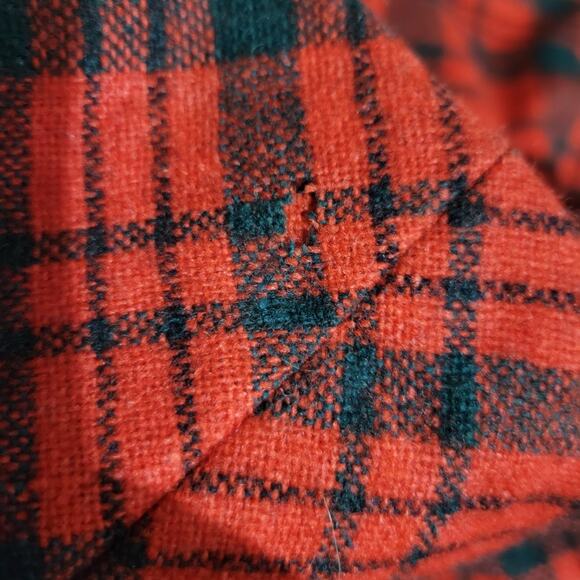 Vintage Saba Tartan Dress Red Matching Shawl Wool Plaid 70s Maxi Set Size Medium - Picture 13 of 15